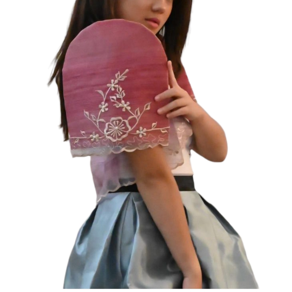 Elegant Maroon Piña Embroidered Filipiniana Bolero
